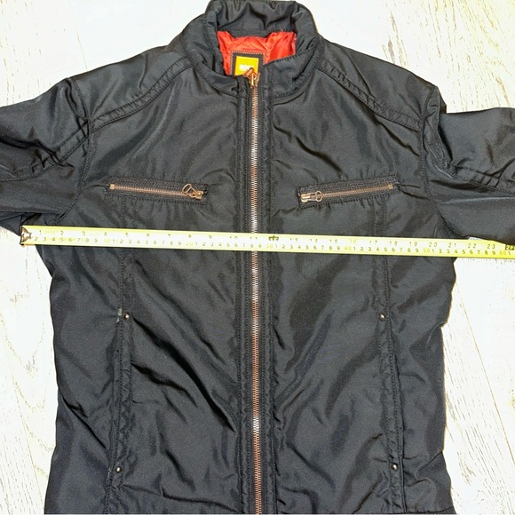 Hugo Boss Black Moto Bomber Jacket Orange Lable Mens SZ Small Full Zip - Picture 15 of 16